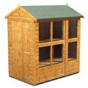 Power 6x4 Apex Potting Shed - Single Door